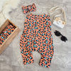 Coral Leopard print oversized romper