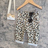 leopard print baggy kids trousers