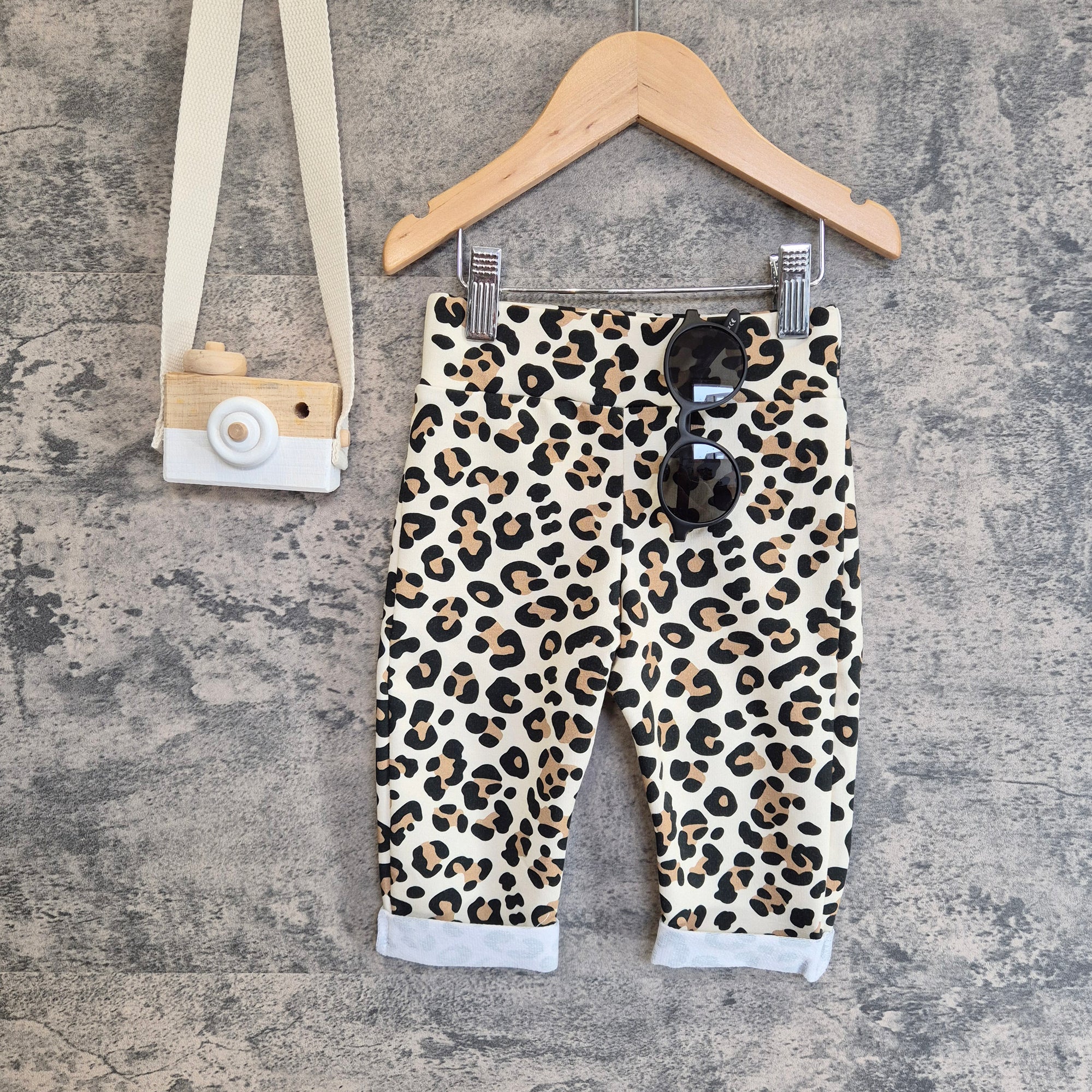 leopard print baggy trousers for babies and kids
