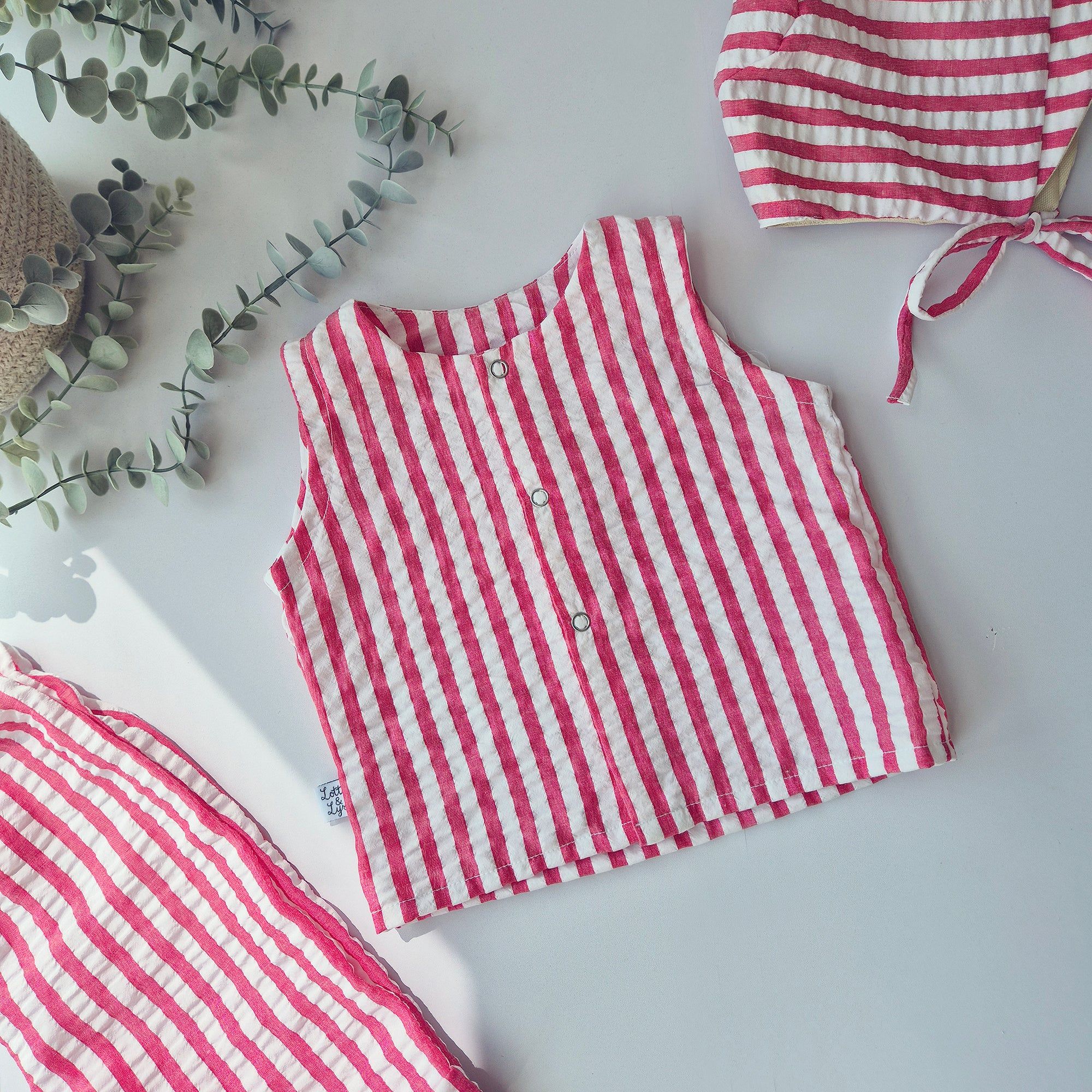 Striped Seersucker Cotton Co-ordinates