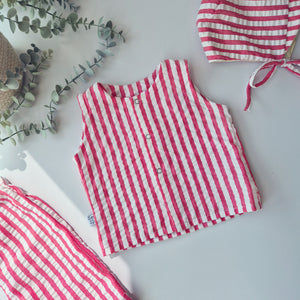 Striped Seersucker Cotton Co-ordinates