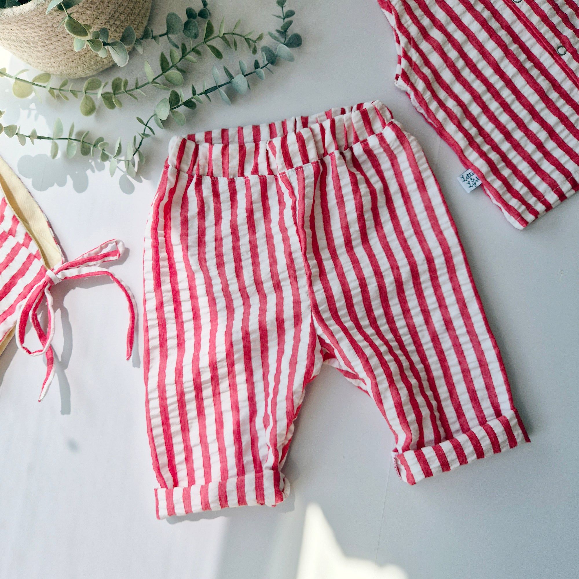 Striped Seersucker Cotton Co-ordinates