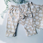 beige and white flowered trousers and top set for kids by Lottie & Lysh

