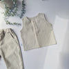 Unisex Kids Cotton Pinstripe wedding suit by Lottie & Lysh
