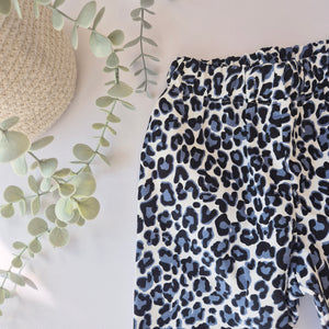 leopard print cord trousers for kids