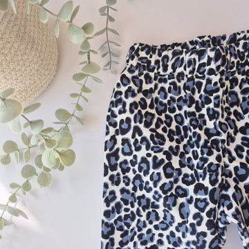 leopard print cord trousers for kids