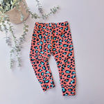 coral leopard print kids leggings by Lottie & Lysh