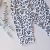 kids baggy black and white printed jersey trousers
