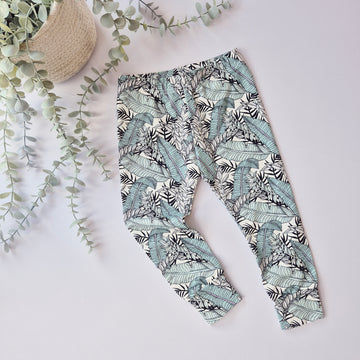 Tropical Leaves printed baby and toddler leggings