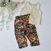 floral baggy trousers handmade in the UK by Lottie & Lysh. Available in sizes 0-10 years