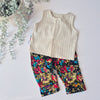 Flower cord trousers for girls aged 0-10 years