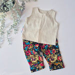 Flower cord trousers for girls aged 0-10 years
