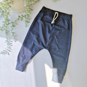 denim blue harem style leggings for babies and toddlers