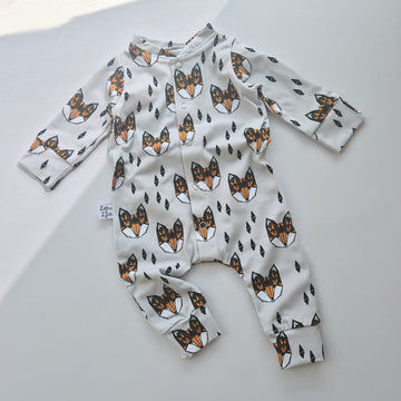 Fox print babygrow by Lottie & Lysh