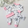 Welcome Little one new baby coming home outfit for baby girl 
with baby pink trims