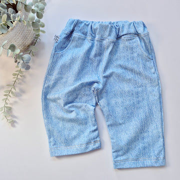 Kids soft touch denim look baggy jeans
