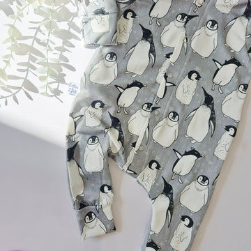 Penguin print baby clothing by Lottie & Lysh