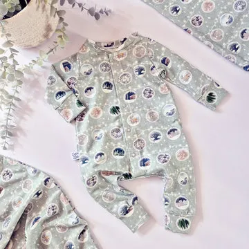 Christmas baby romper with baubles