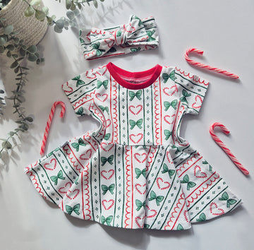 Girls Christmas Day Skater dress by Lottie & Lysh
