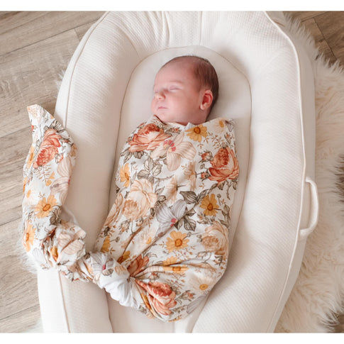 Personalised Bohemian Wildflower Butterfly Name Soft Swaddle Blanket And Hat Set Baby Shower Baptism Gift For Newborn - CALLIE