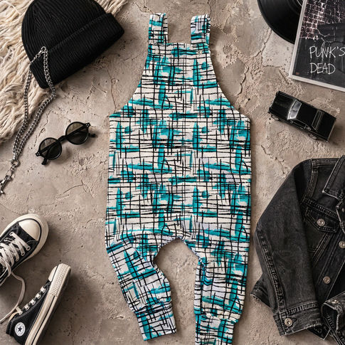 Kids Summer Overalls | AquaSketch