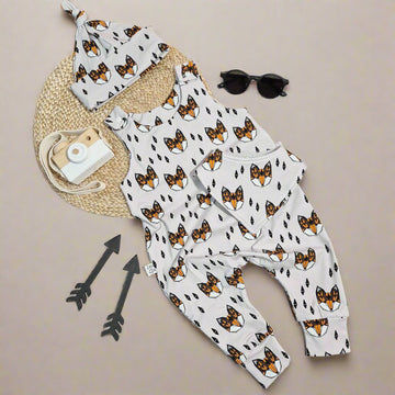 fox print baby romper by Lottie & lysh
