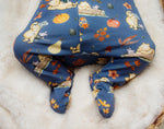 Winnie the pooh footed babygrow featuring illustrations of winnie the pooh and piglet.