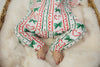 footless christmas baby sleepsuit