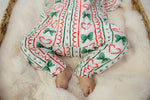 footless christmas baby sleepsuit