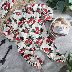 Alternative baby boy babygrow by Lottie & Lysh