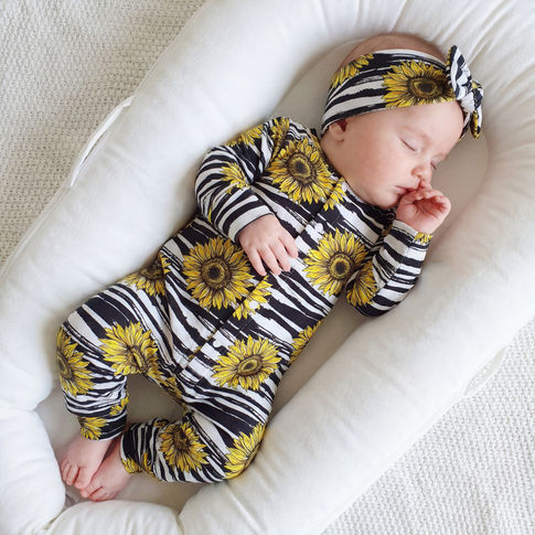 Sunflowers Baby Romper