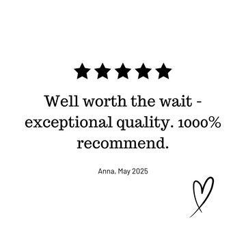 well worth the wait - exceptional quality. 1000% recommend - Lottie & Lysh bunny jacket review.