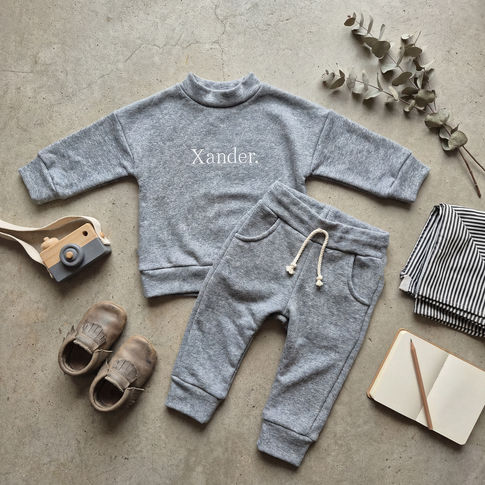 Grey personalised toddler tracksuit