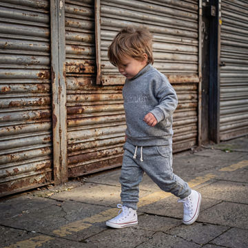 grey personalised tracksuit by lottie & Lysh
