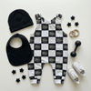 Stay salty monchrome baby and toddler dungarees