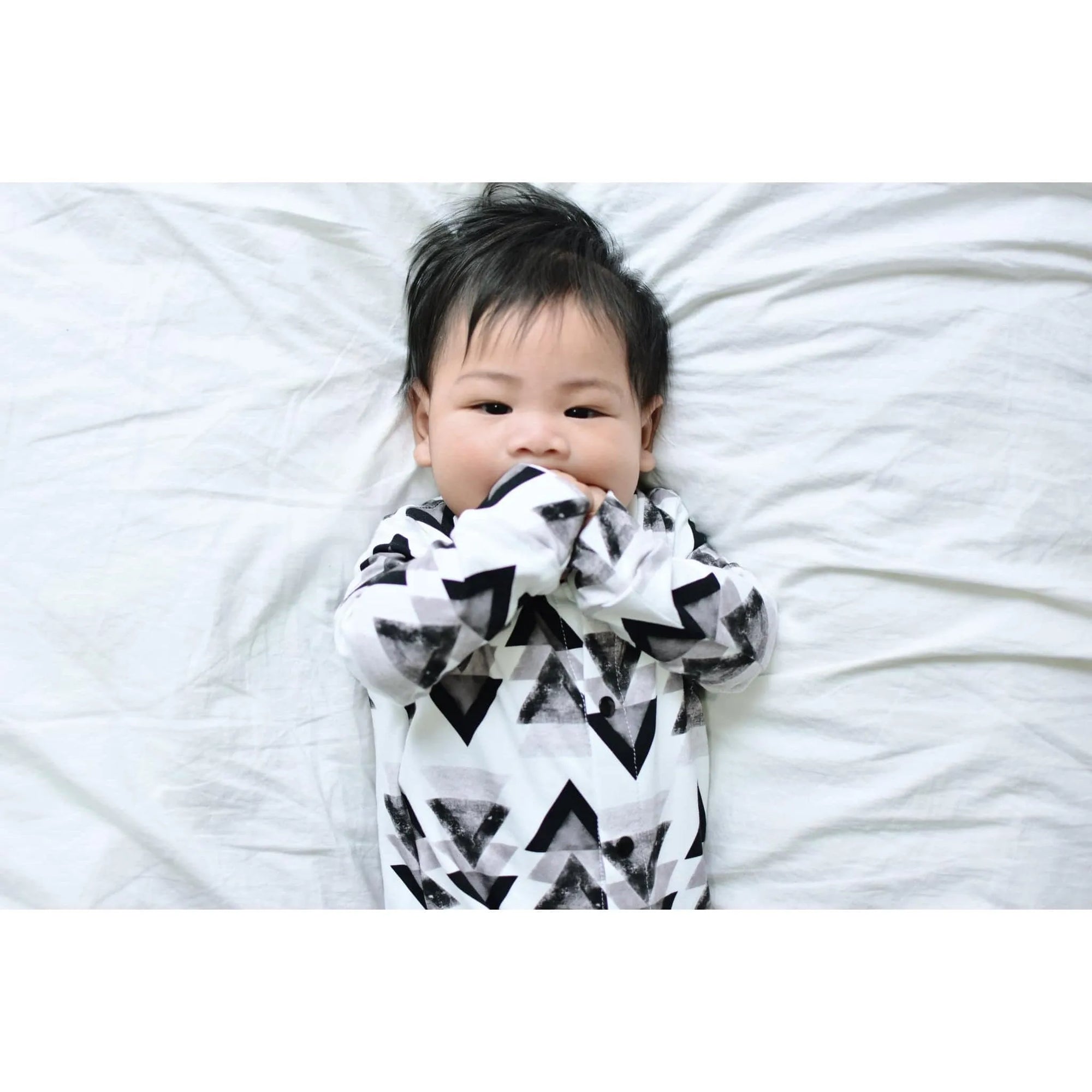 black and white baby outfit