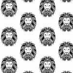 Exclusive Aztec Lion Monochrome printed organic jersey fabric