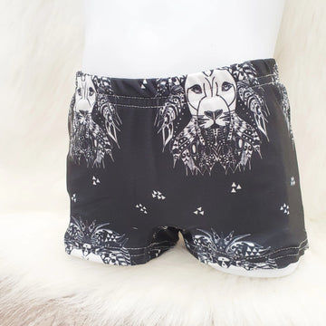 Lottie & Lysh lion noir swim shorts