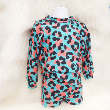 spf protection rash vest and shorts set. kids swimwear