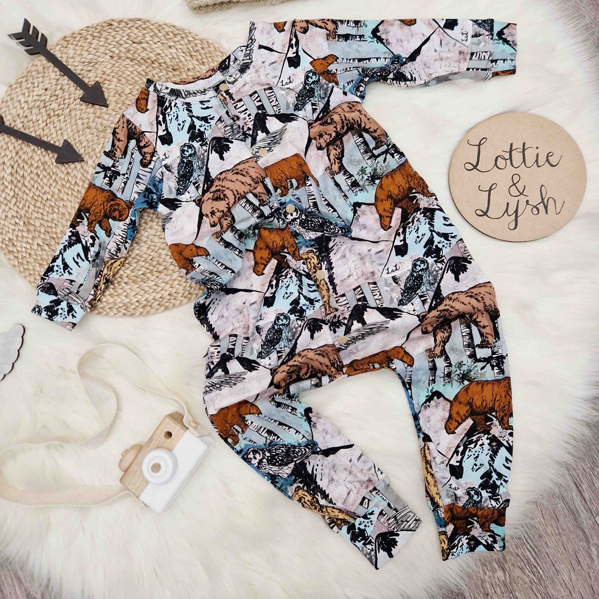 ロンパース・カバーオール MABLI AWENA ROMPER 12M OATMILK MABLI