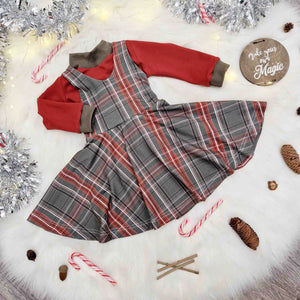 Lottie & Lysh xmas tartan Christmas day dress and coordinating top