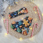 christmas gingerbread baby bandana bib with matching headband