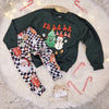 Santa print baby and toddler leggings with matching christmas  jumper
