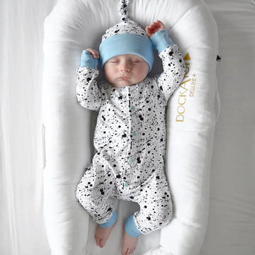 baby boys monochrome romper by lottie & lysh