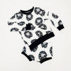 aztec lion monochrome shorts and top set