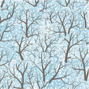 Winter woods printed jersey