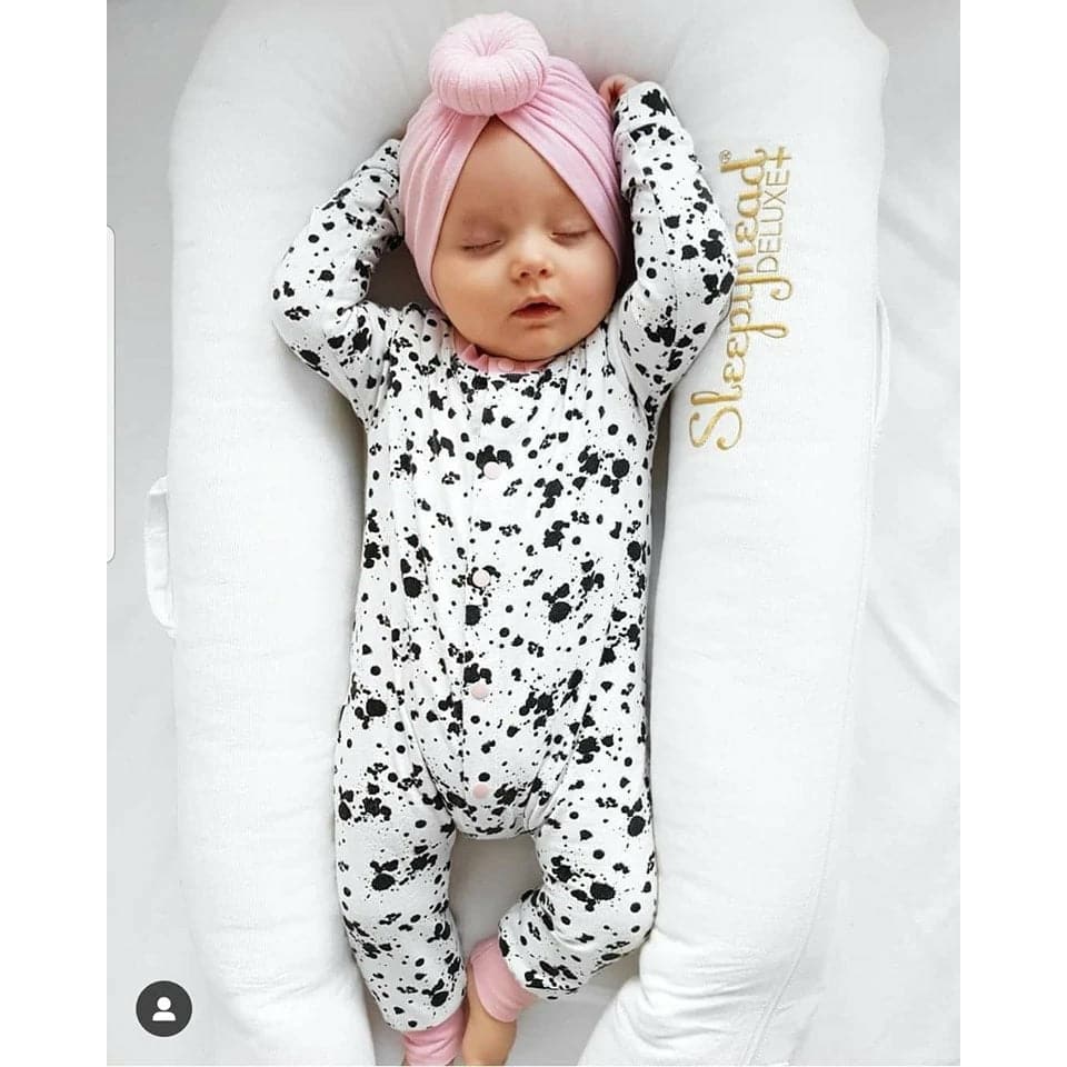 baby pink baby turban ethically made in the UK