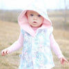 fleece lined reversible bodywarmer vest with unicorns