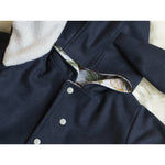 wool kids jacket with bunny ears and organic jersey lining