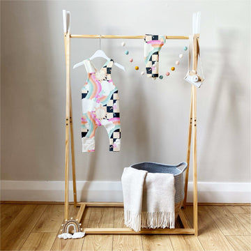 Rainbow Roads dungarees by Lottie & Lysh